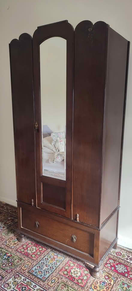 Photo of free Vintage/antique oak wardrobe (Longden Common SY5) #1