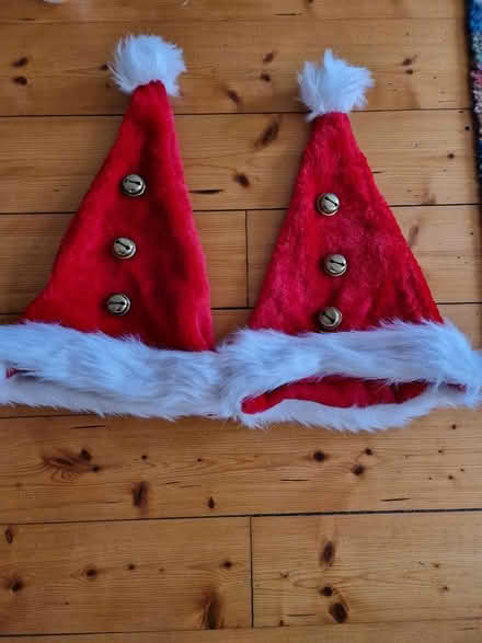 Photo of free 2 santa hats with bells (Juniper Green, EH14) #1