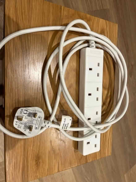 Photo of free White 4socket extension lead (Beckenham BR3) #1