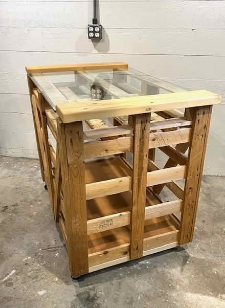 Photo of free Wood Pallet Table with storage (Wedgwood) #2