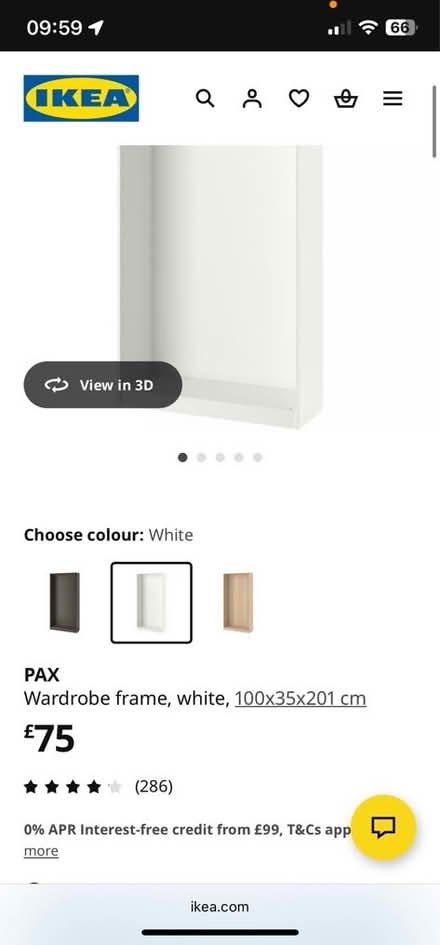 Photo of free White IKEA wardrobe (Twyford RG10) #2