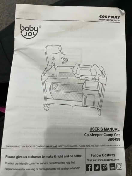 Photo of free Co-sleeper camp cot (Guildford Road, M6) #3