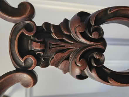 Photo of free Pair carved walnut side chairs (West Green N17) #2