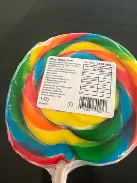 Photo of free Large lollipop (Belle vue Shrewsbury) #2