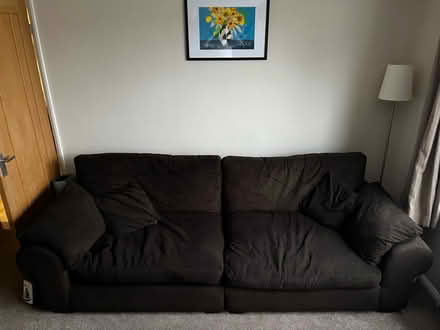 Photo of free Large brown SCS sofa (Earls Colne) #1