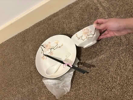 Photo of free Flower plate and bowl (Hackbridge SM5) #2