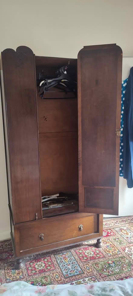 Photo of free Vintage/antique oak wardrobe (Longden Common SY5) #3
