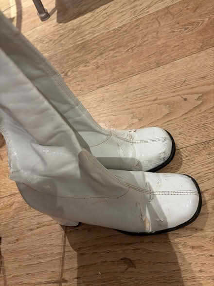 Photo of free White patent boots (torn) (Kimmage/Crumlin) #1