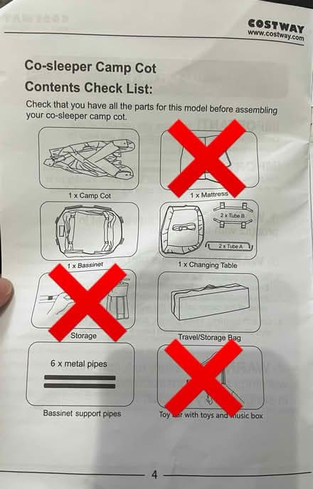 Photo of free Co-sleeper camp cot (Guildford Road, M6) #4