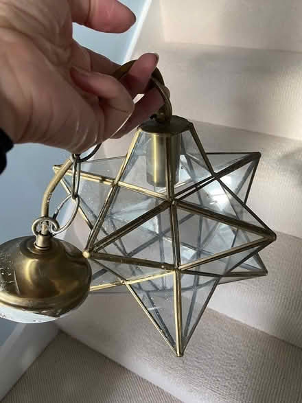 Photo of free Glass star shaped pendant light (Raynes Park) #3