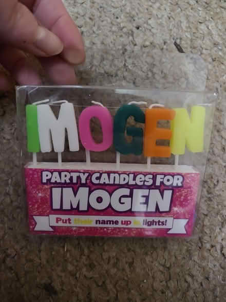 Photo of free 'IMOGEN' cake candles (Donnington OX4) #1