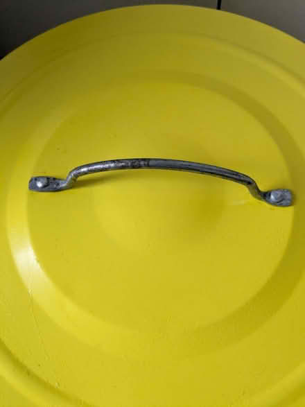 Photo of free Yellow metal bin/bucket (Merton) #2