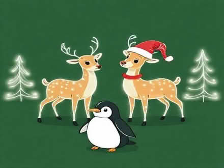 Photo of free Outdoor Christmas Light Up Reindeers and Penguin (Breaston DE72) #1