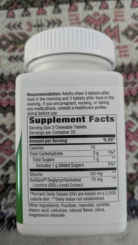 Photo of free DGL heartburn remedy (Stevens Forest, Columbia) #2