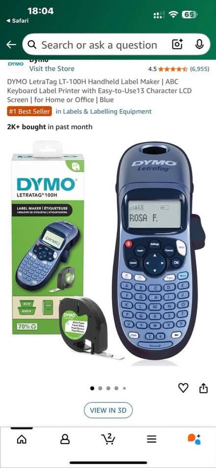 Photo of free 6 DYMO Letra Tag ribbons (Abingdon OX14) #2