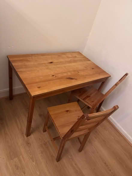 Photo of free Solid pine dining table & 2 chairs (Glasgow G20) #1