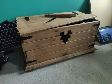 Photo of free Wooden trunk (lid in need of repair) (Odd Down) #1