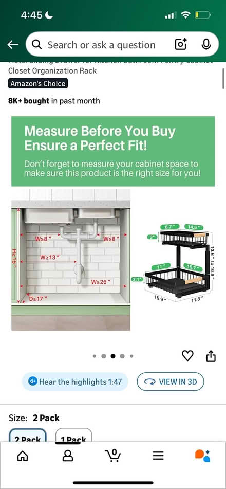 Photo of free Under sink organiser (chinatown) #3