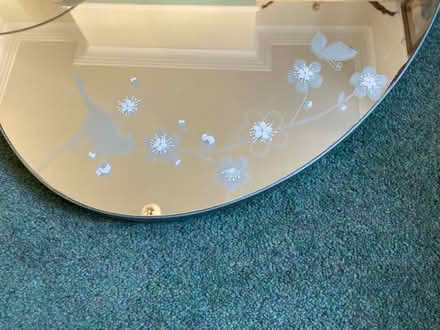 Photo of free Oval mirror with floral details (Eltham, SE9) #3