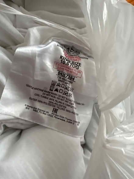 Photo of free M&S Duvet 10.5 tog king size (Shirley B90) #1