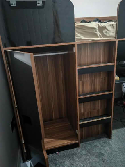 Photo of free Used bed frame with cupboard & desk (Seven Kings, IG3, London) #4
