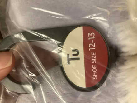 Photo of free TU Lilac Fluffy slippers with embroidered letter J (Hampton Hill TW11) #2