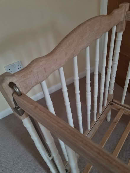 Photo of free Wooden Cot (West Parley BH22 8) #2