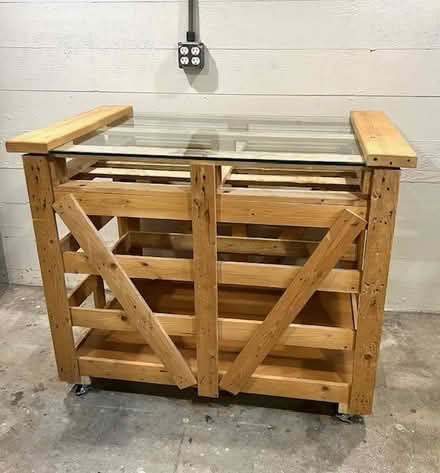 Photo of free Wood Pallet Table with storage (Wedgwood) #1