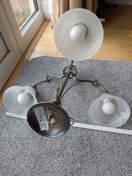 Photo of free Antique brass effect 3 Lamp Ceiling light (Bare LA4) #3