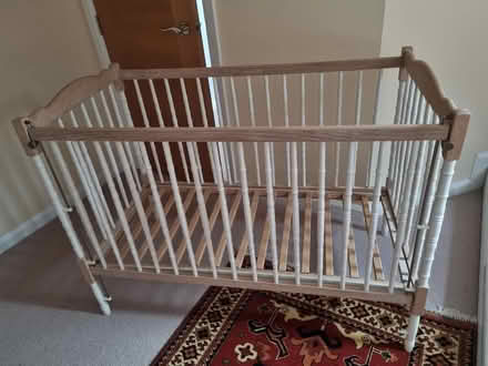 Photo of free Wooden Cot (West Parley BH22 8) #1