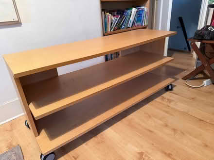 Photo of free Large wood TV / hifi stand (Greenwich SE10) #1