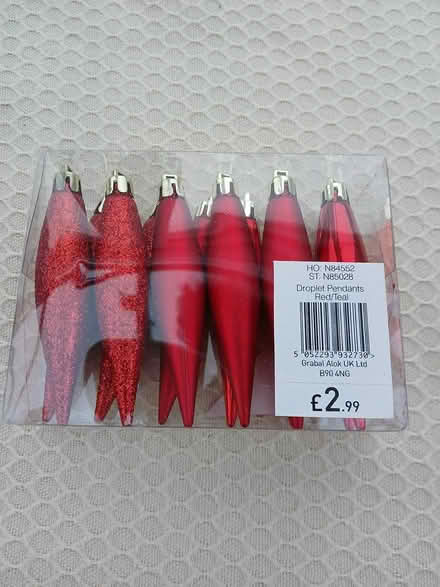 Photo of free 12 red tree decorations (Wallisdown BH12) #2