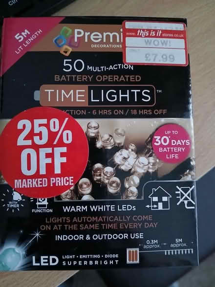 Photo of free Warm white battery lights (Wallisdown BH12) #1