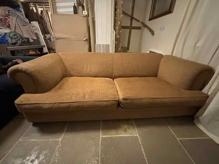 Photo of free 3-Seater Sofa, in Mustard/Gold Colour (Stretham CB6) #2