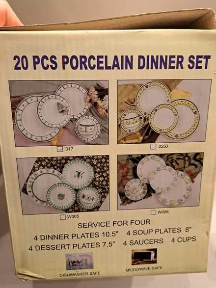 Photo of free 20 pcs Porcelain Dinner Set New (Fishbourne PO19) #4
