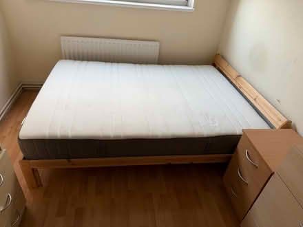 Photo of free Double bed frame and mattress (Battersea SW11) #1