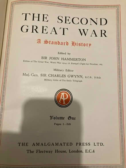 Photo of free 8 x volume books Second Great War (Cepen Park North) #2