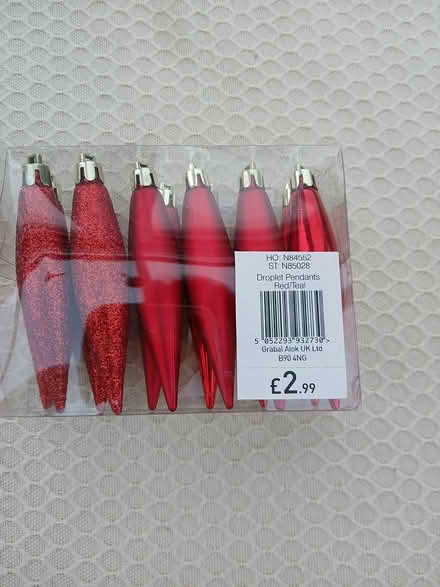 Photo of free 12 red droplet pendants (Wallisdown BH12) #2