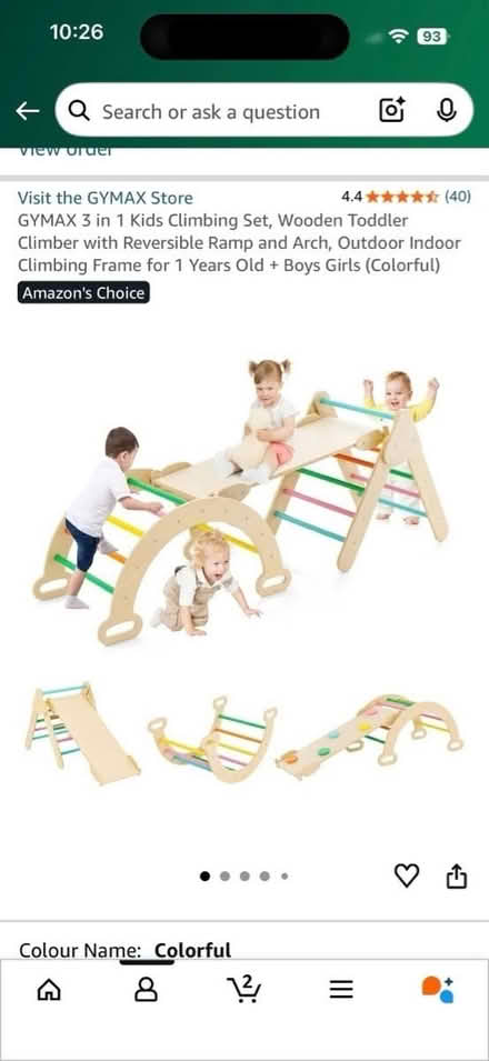 Photo of free Kids’ wooden indoor climbing frame (N5) #1