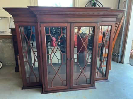 Photo of free Dark wood dining room hutch (West Groton, near Town Forest) #2