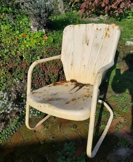 Photo of free Two vintage metal garden arm chairs (Albany) #2