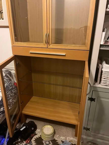Photo of free Glass wood cabinet (AL4, St albans) #3