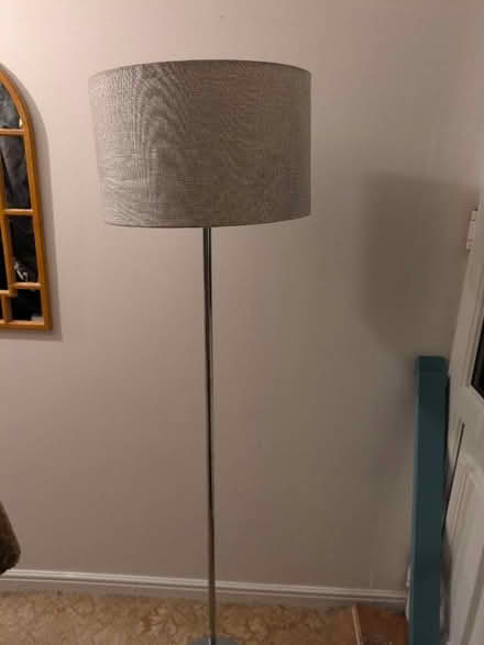 Photo of free Floor lamp with grey lampshade (Whitehaven CA28) #1