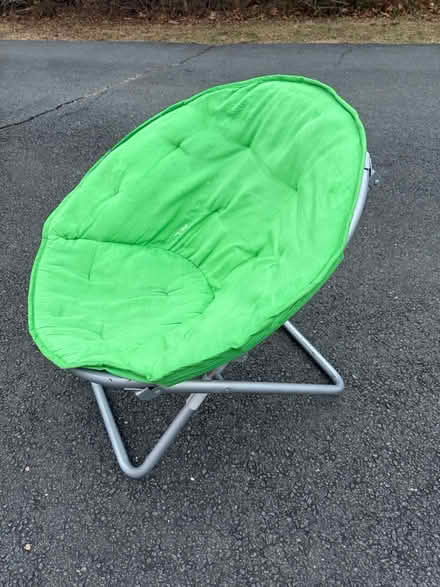 Photo of free Foldable Green Papasan Chair (Belle Mead) #2