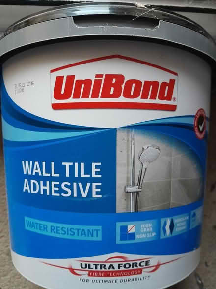 Photo of free Wall tile adhesive, opened (Smiths Estate OX28) #1