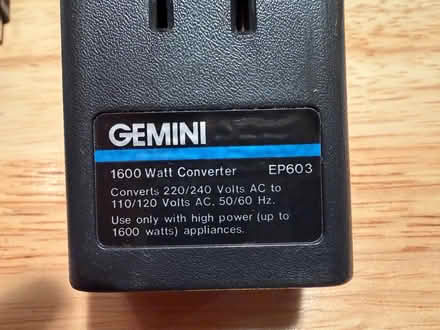 Photo of free 220V to 110V Converter (Near Wootton High School) #1