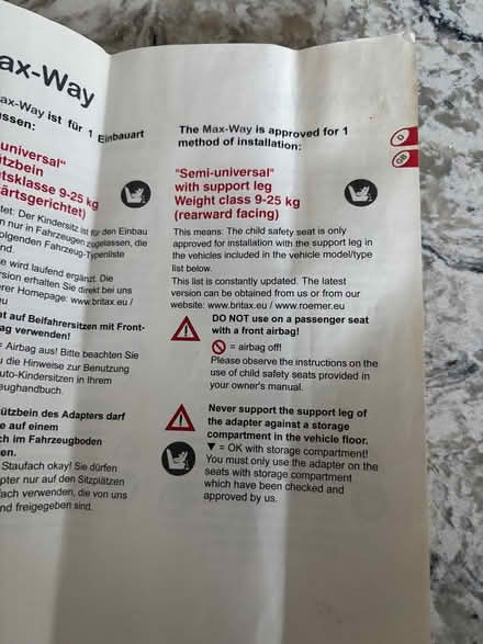 Photo of free Britax Max Way Car Seat (Stillorgan) #1