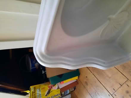 Photo of free 1920s ceramic sink with single original tap and wall bracket frame (Hollingdean BN1) #1