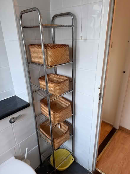 Photo of free Bathroom metal shelving unit (Battersea SW11) #1