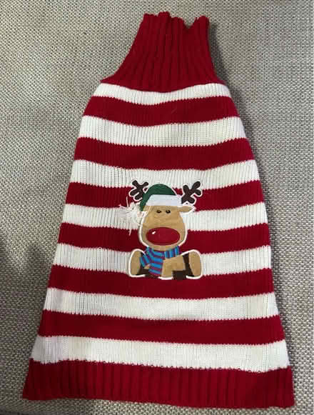 Photo of free Red and White Striped Dog Coat (Willaston CH64) #1